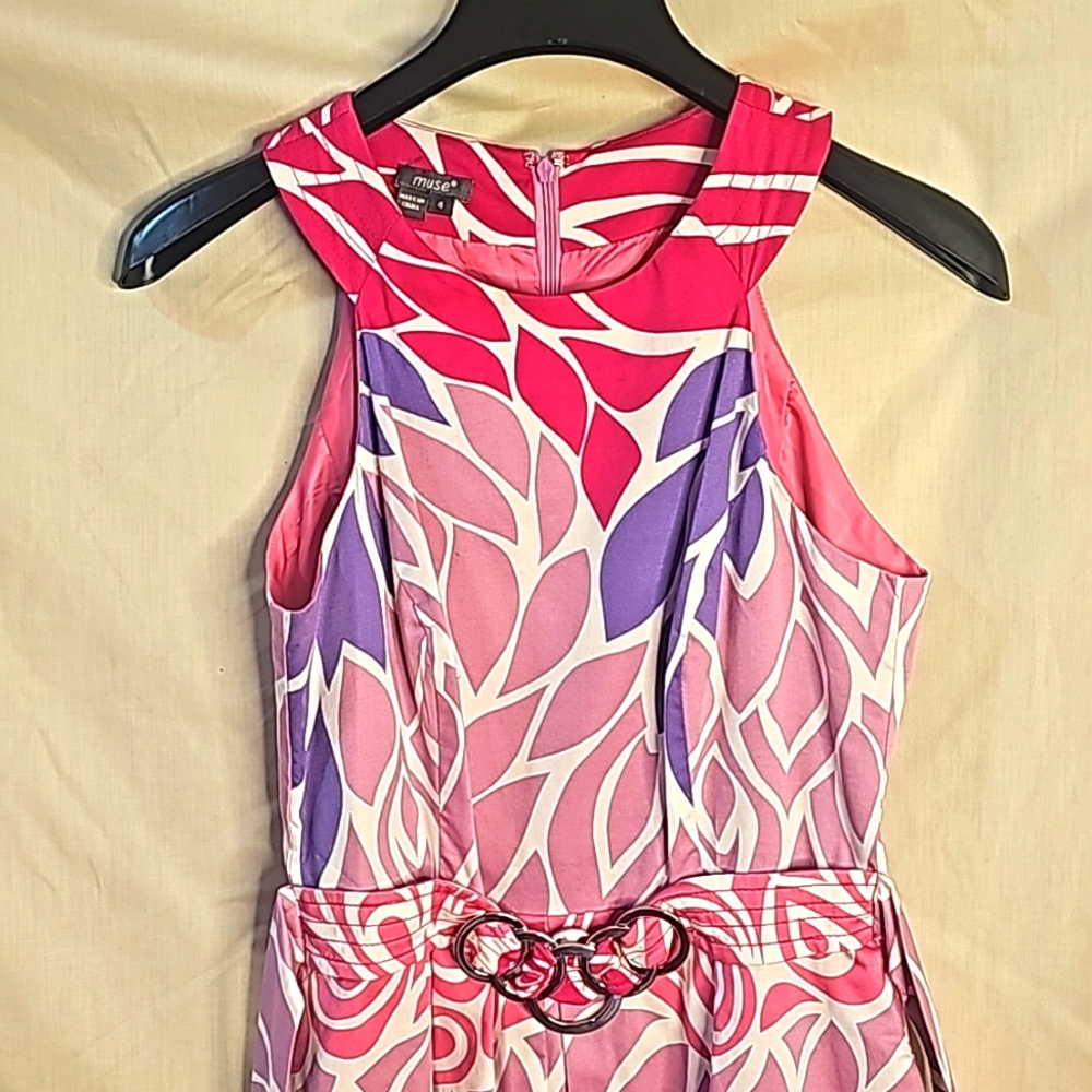 Muse women Floral dress, Size 4, Color: Pink, purple, white, lavender - Picture 3 of 9